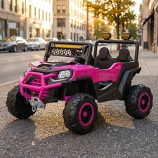 Детский электромобиль M 6324EBLR-8 багги розовый с мягким сиденьем